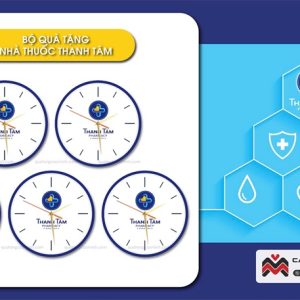 Quà tặng Đồng hồ in logo Nhà thuốc Thanh Tâm do Cao Minh gift làm