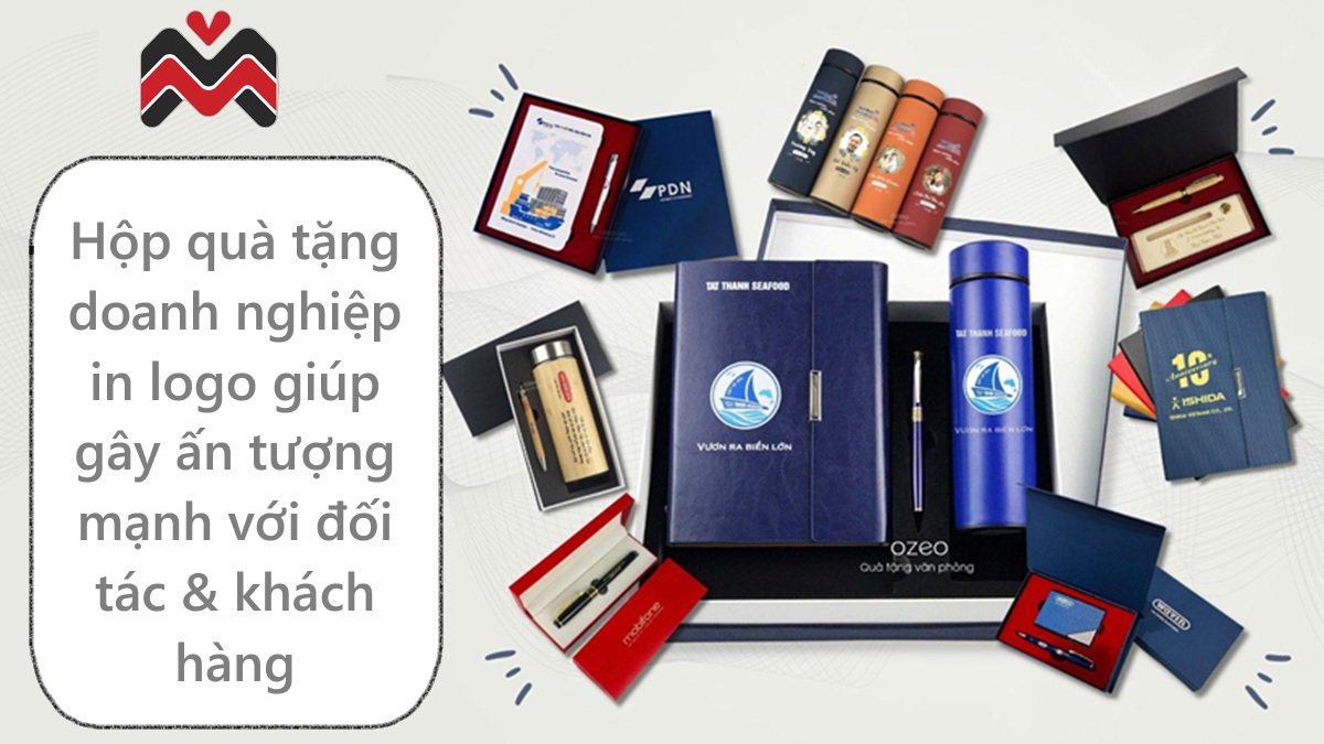 Hộp quà tặng doanh nghiệp in logo giúp gây ấn tượng mạnh với đối tác & khách hàng