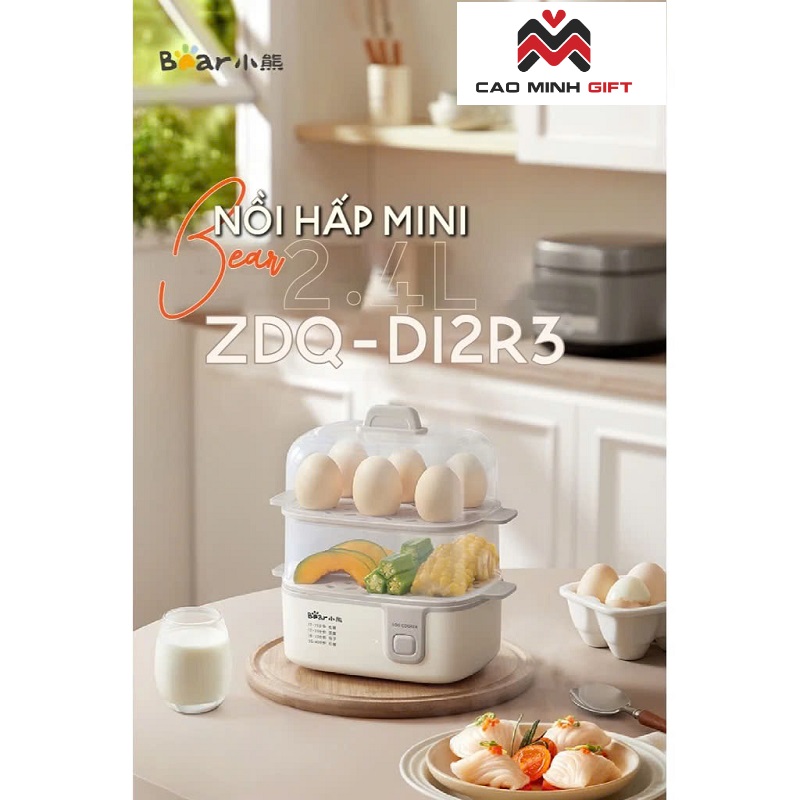 nồi hấp 2 tầng Bear ZDQ-DI2R3