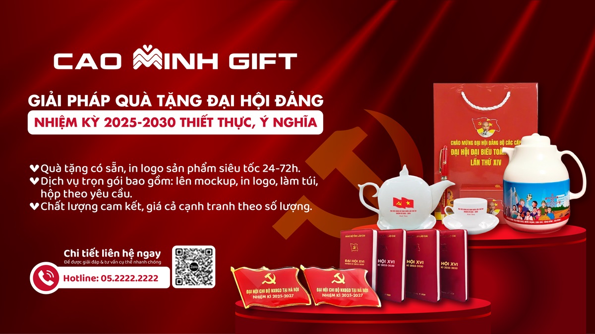 TOP 10 giải pháp quà tặng Đại hội Đảng nhiệm kỳ 2025 - 2030 thiết thực, ý nghĩa
