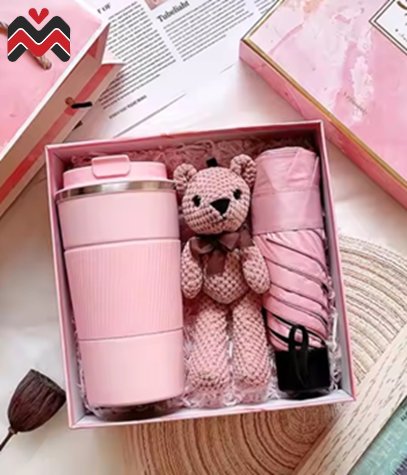 Set quà tặng cho nữ: Ly giữ nhiệt và dù