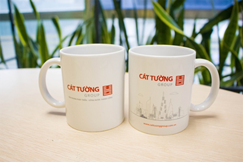 Set quà ly gốm in logo