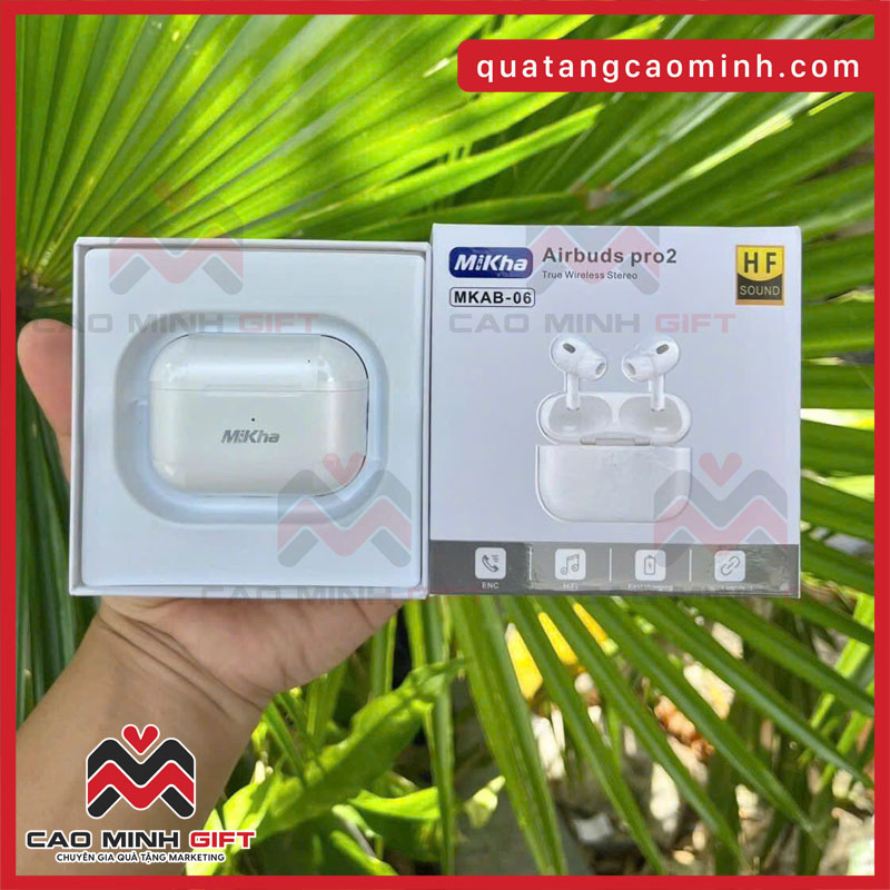 Tai nghe Airbuds Pro 2 - Quà tặng công nghệ in logo đang được nhiều doanh nghiệp lựa chọn tại Cao Minh gift
