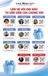 Hãy liên hệ với các số Hotline này khi có nhu cầu đặt quà tặng doanh nghiệp, khách hàng, đối tác, đại lý, sự kiện để những nhân viên sale tận tâm nhất Cao Minh gift chúng tôi phục vụ bạn!
