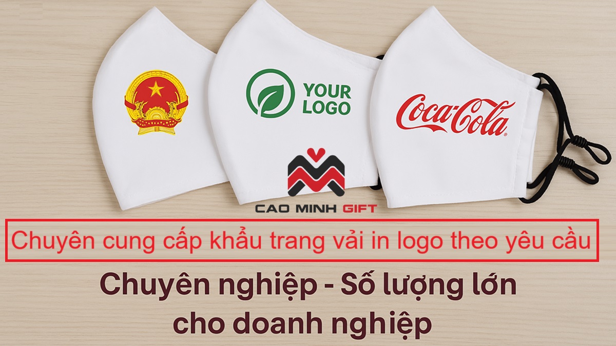 Khẩu trang vải in logo theo yêu cầu – Bí quyết quảng bá thương hiệu bền vững, tiết kiệm