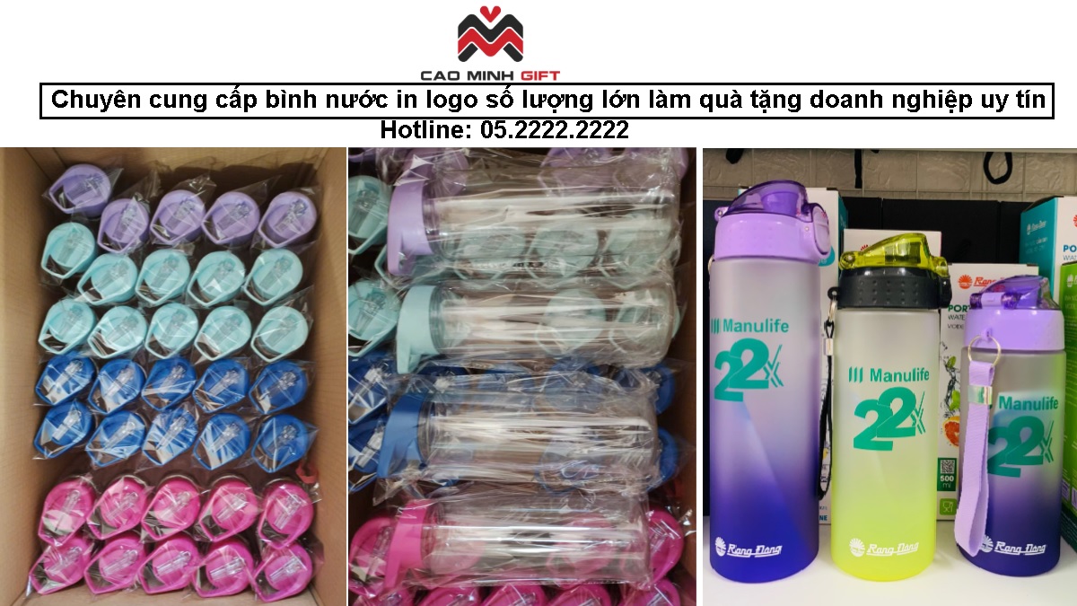 Cao Minh gift – Đối tác sản xuất và cung cấp bình nhựa in logo uy tín, linh hoạt theo yêu cầu