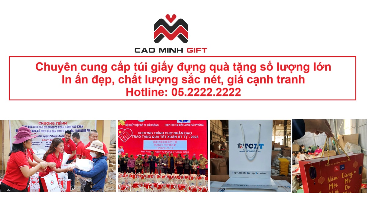 Mua túi giấy đựng quà ở đâu Hà Nội in ấn theo yêu cầu, giá tốt?
