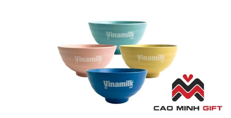 Bộ bát sứ Vinamilk nhám 4 màu