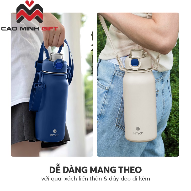 Cao Minh gift - Chuyên cung cấp Bình giữ nhiệt Elmich 1L inox 316 chính hãng in logo theo yêu cầu làm quà tặng doanh nghiệp
