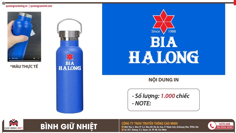 Bình giữ nhiệt - quà tặng ngành đồ uống tin dùng