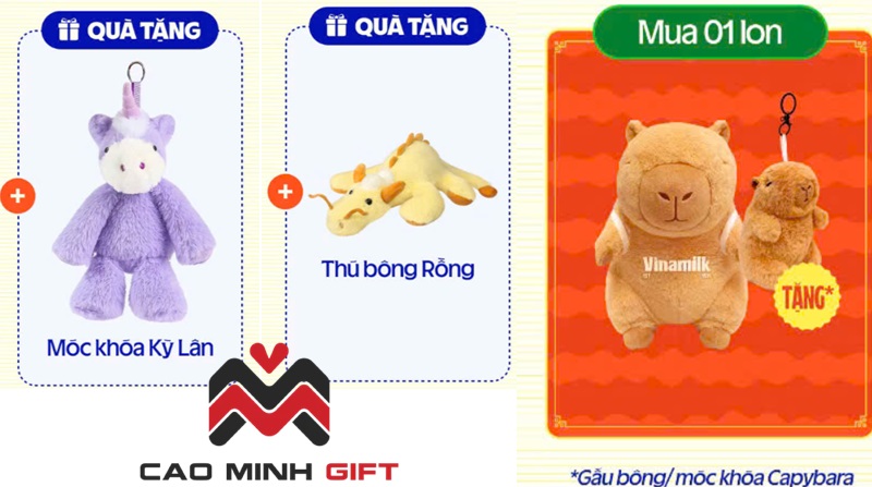Gấu bông, móc khóa Vinamilk