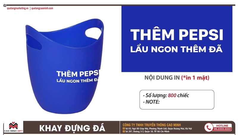 Khay đựng đá quà tặng giải khát của Pepsi