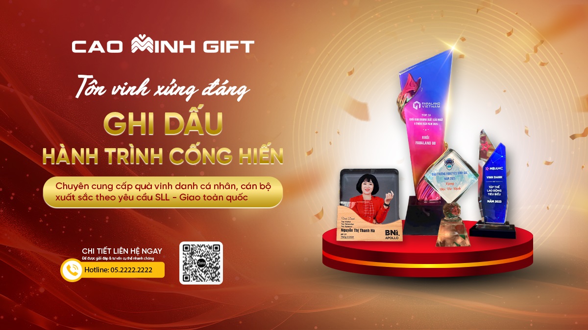 1001+ mẫu kỷ niệm chương đẹp nhất 2025 làm quà tặng doanh nghiệp