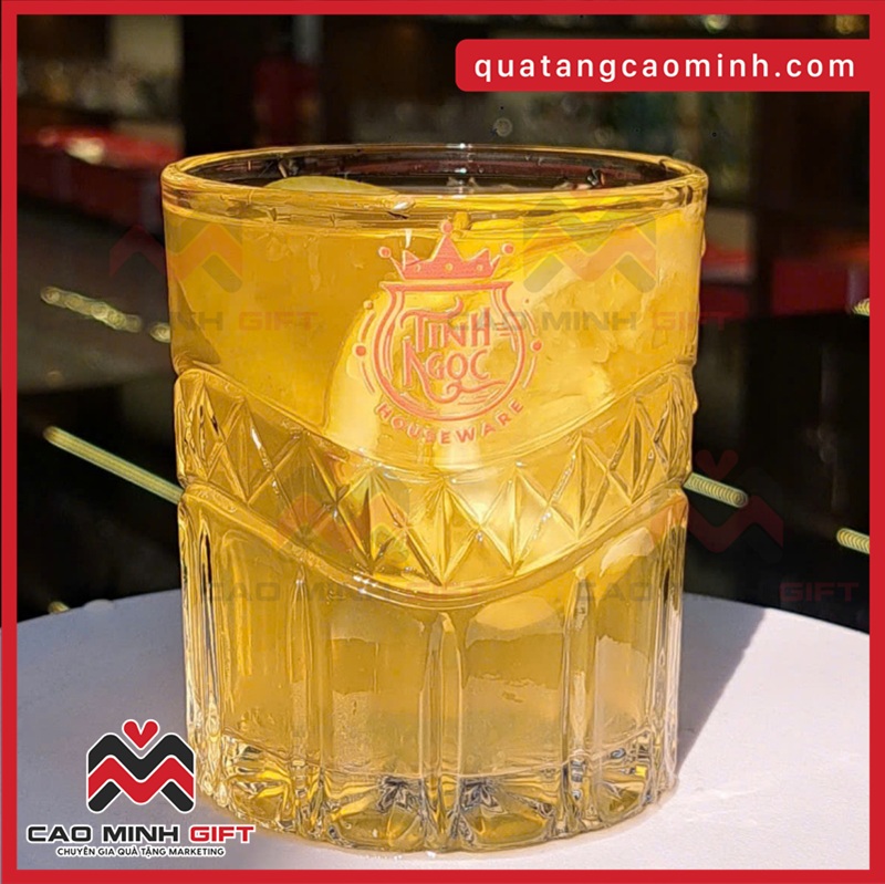 Cao Minh gift - Chuyên phân phối cốc thủy tinh ngọc in ấn logo theo yêu cầu số lượng lớn giá tốt