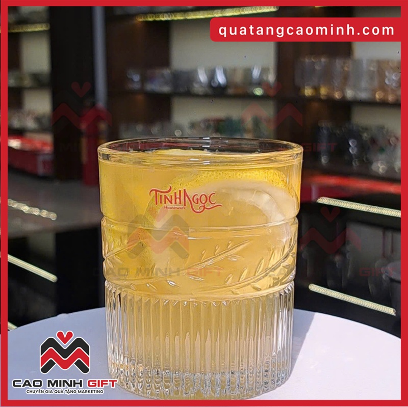 Cao Minh gift - Chuyên in logo cốc thủy tinh ngọc theo yêu cầu số lượng lớn giá tốt làm quà tặng xanh cho doanh nghiệp ESG