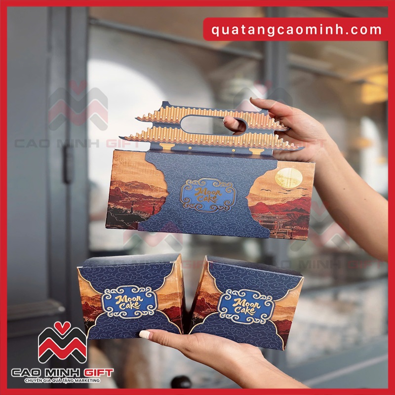 Hộp bánh trung thu cao cấp in logo quà tặng VIP
