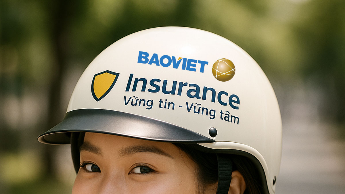 Mũ bảo hiểm quảng cáo bảo hiểm - Biển hiệu di động cho niềm tin