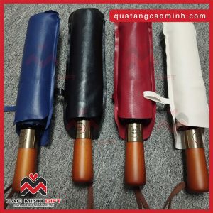 Cao Minh gift - Chuyên cung cấp Ô cán gỗ bọc da các loại in ấn theo yêu cầu làm quà tặng doanh nghiệp