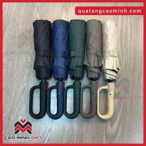 Cao Minh gift sẵn hàng 5 màu ô tự động 2 chiều gấp gọn có móc mới nhất 2025