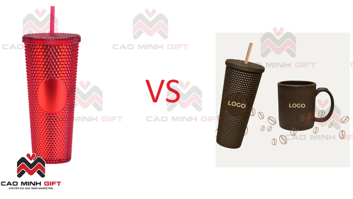 Nên chọn ly kim cương nhựa 2 lớp hay bã cà phê làm quà tặng khách hàng?