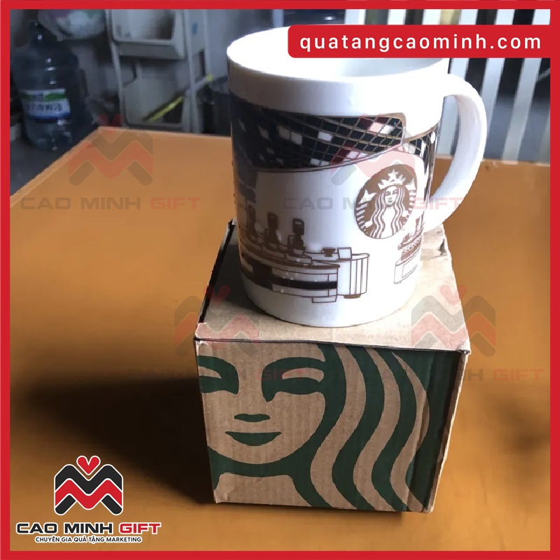 Cốc Starbuck 2025 màu trắng