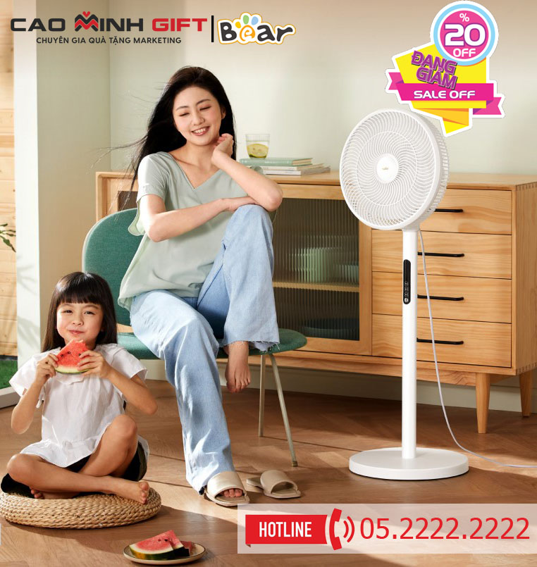 Ưu đãi sale sốc tới 20% khi đặt quạt cây Bear điều khiển từ xa tại Cao Minh gift làm quà tặng sự kiện