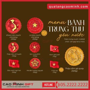 Menu bánh trung thu yêu nước