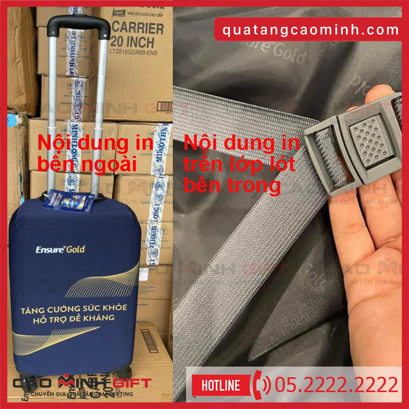 Vali du lịch Lock&Lock in logo theo yêu cầu