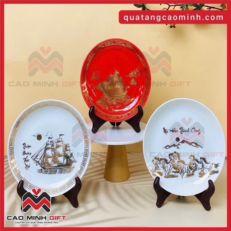 Review bình hút tài lộc gốm sứ và tranh đĩa gốm sứ