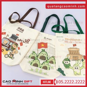 Túi vải canvas in logo và hình ảnh truyền tải thông điệp sự kiện 2-9