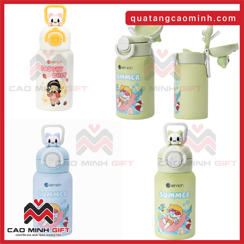 3 màu bình nước giữ nhiệt Elmich EL8391 sẵn hàng tại Cao Minh gift - Mời chọn màu và in logo doanh nghiệp bạn lên sản phẩm.