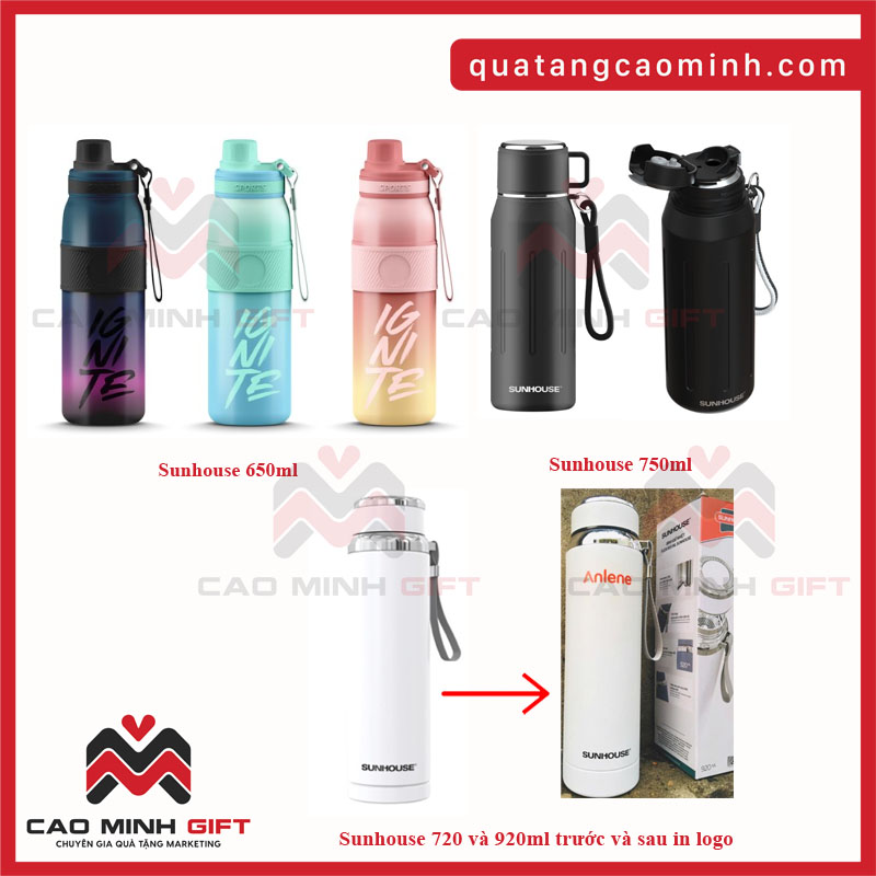 Bình nước giữ nhiệt Sunhouse Flexi 720 ml