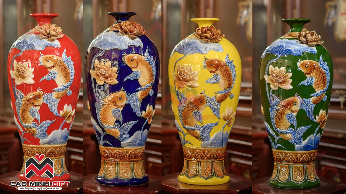 Mai bình lộc cá chép – Biểu tượng thịnh vượng cho quà tặng doanh nghiệp cao cấp