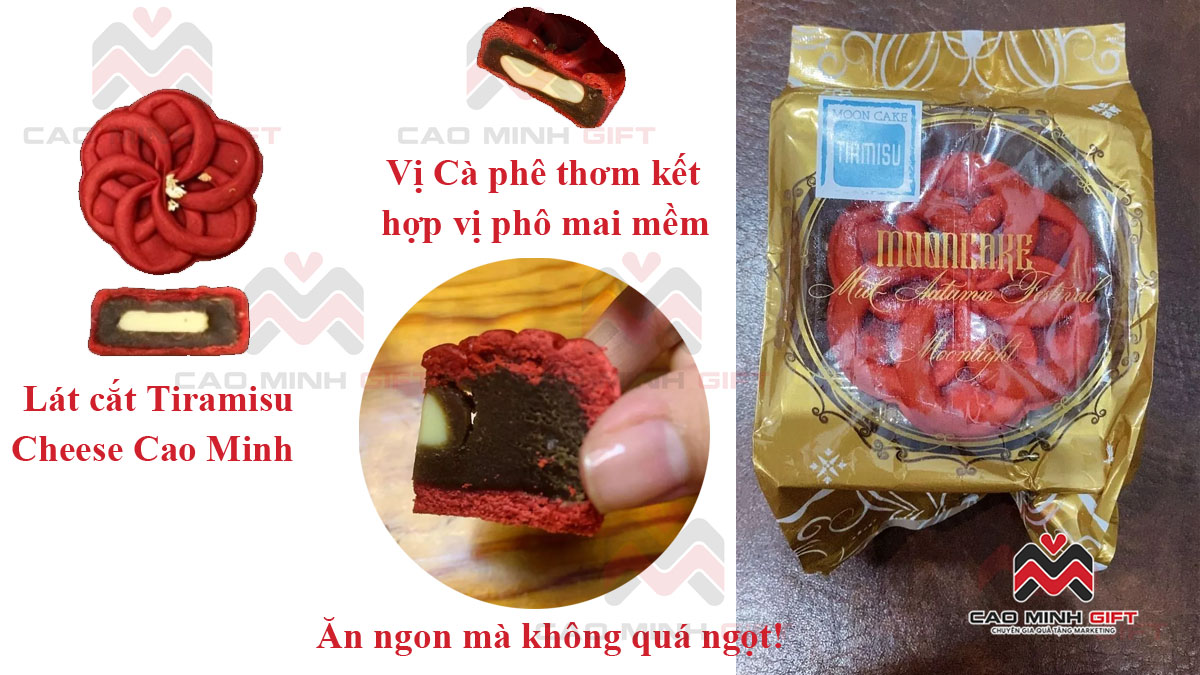 Review bánh Tiramisu phô mai Trung thu đặc biệt tại Cao Minh gift