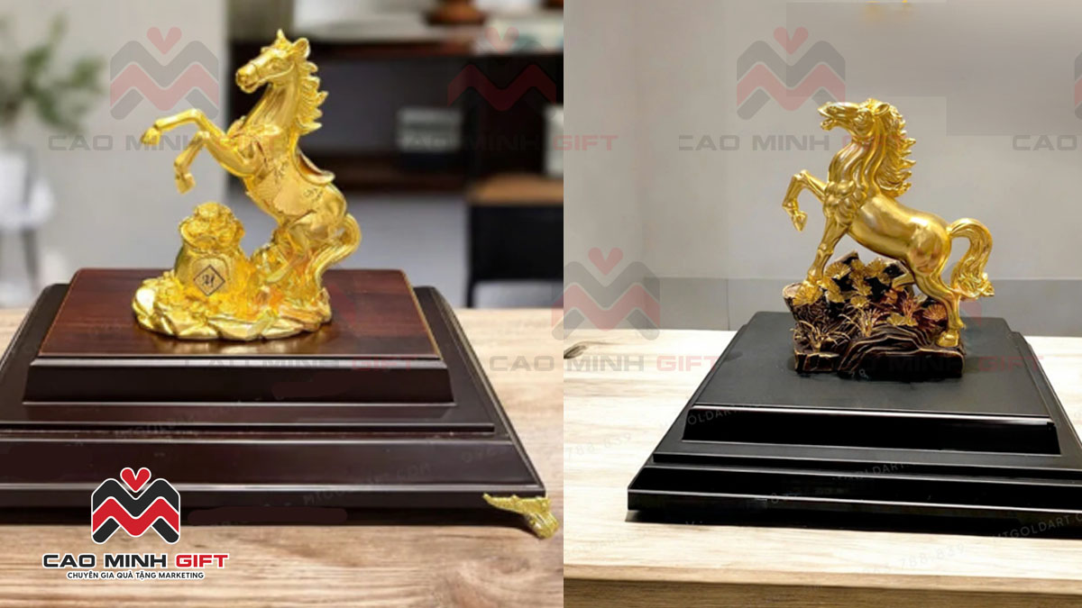 Tượng ngựa mạ vàng Bính Ngọ – Giải pháp quà tặng cao cấp cho doanh nghiệp