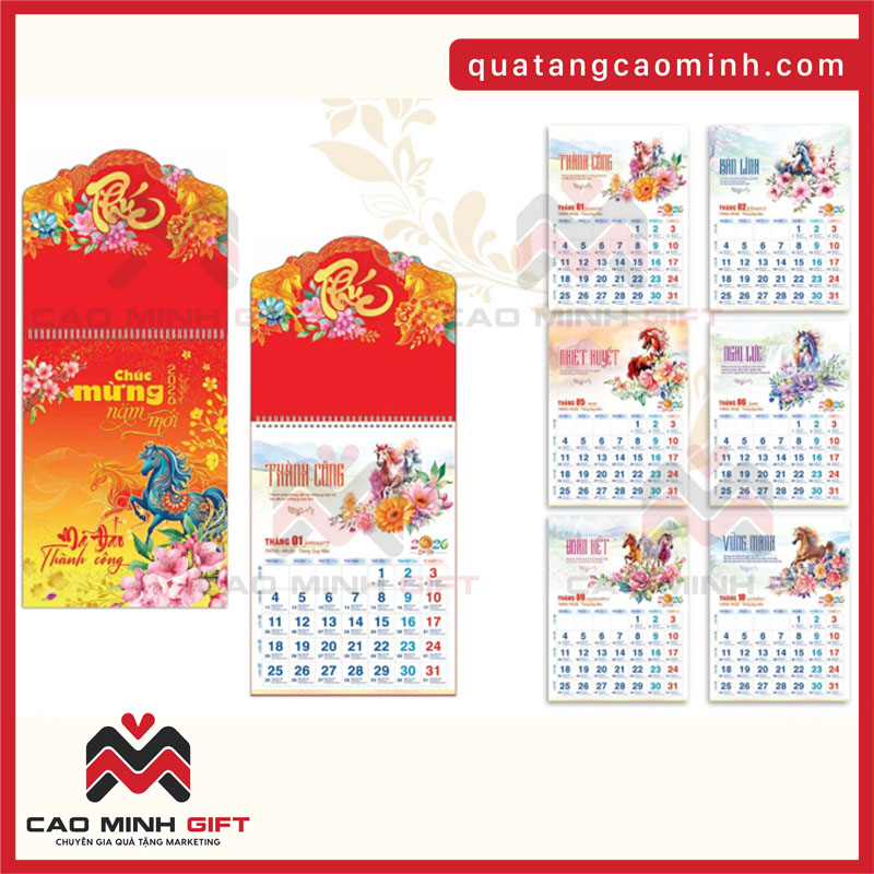 Lịch lò xo Mã Đáo Thành Công 2026