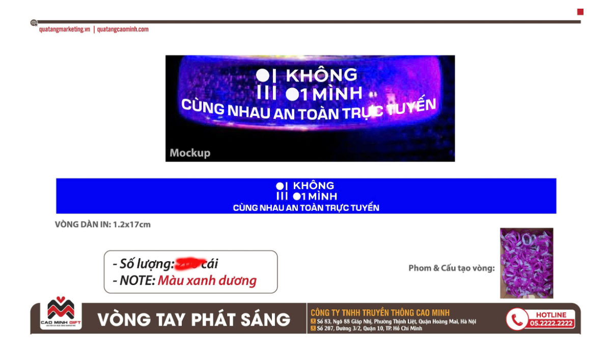 Vòng tay LED “KHÔNG MỘT MÌNH” – Quà tặng lan tỏa thông điệp tích cực do Cao Minh Gift thực hiện