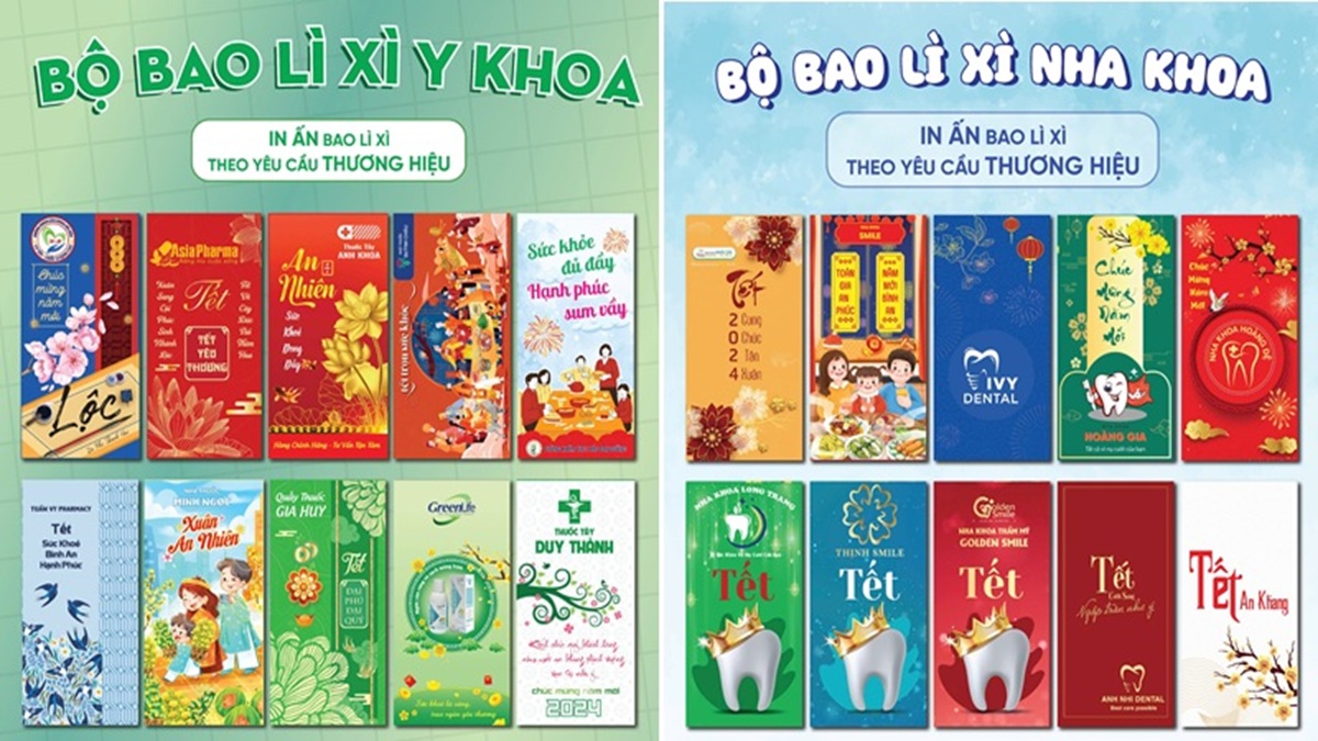 Bao lì xì 2026 thiết kế riêng cho thương hiệu ngành nghề – Đặt sớm nhận ưu đãi hấp dẫn