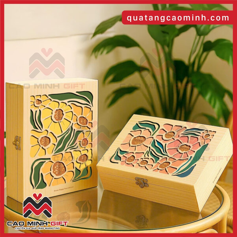 Hộp gỗ đựng quà Tết & hộp quà Tết Nuts – Xu hướng biếu quà sang trọng được ưa chuộng 2026