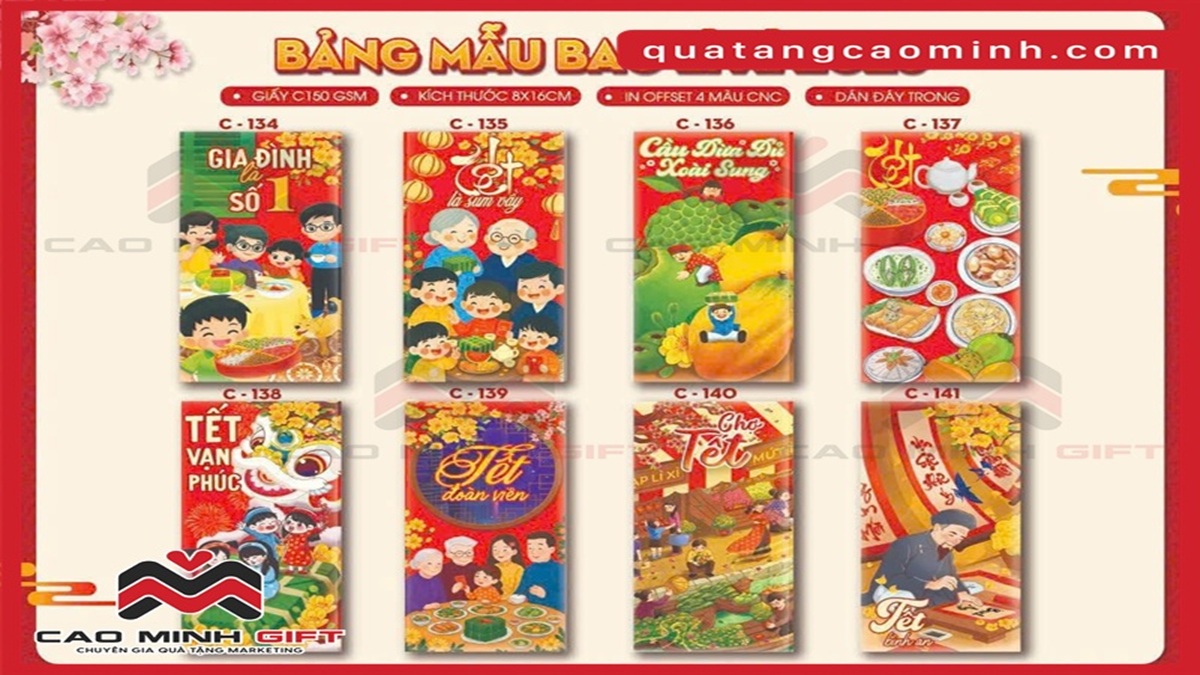 In bao lì xì số lượng lớn – Giá sỉ tận xưởng, giao nhanh toàn quốc