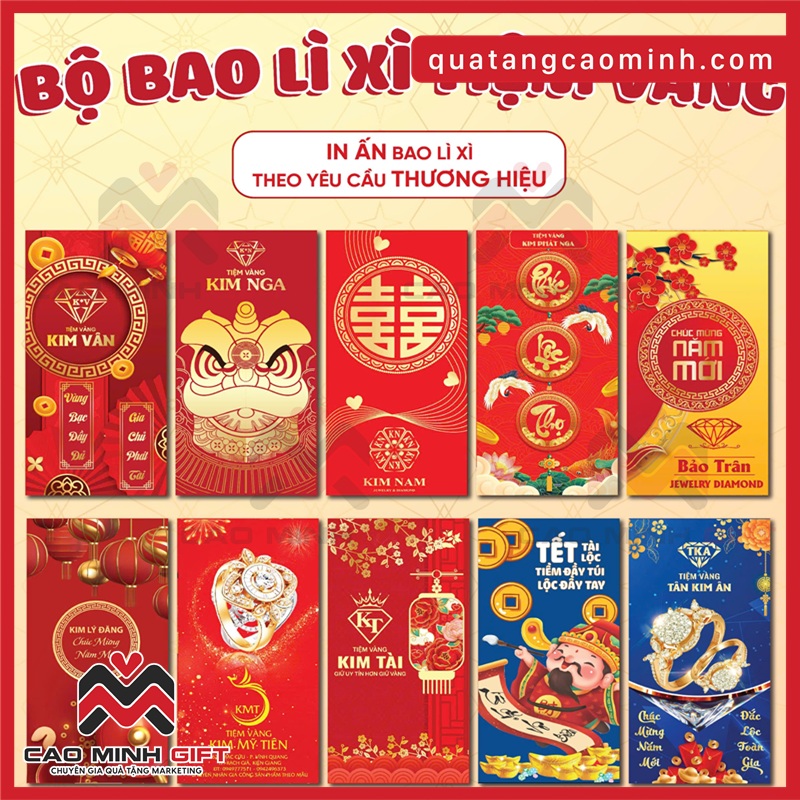 Lợi ích khi in bao lì xì in logo cho tiệm vàng