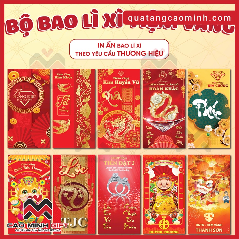 Vì sao nên đặt bao lì xì in logo tại Cao Minh Gift?