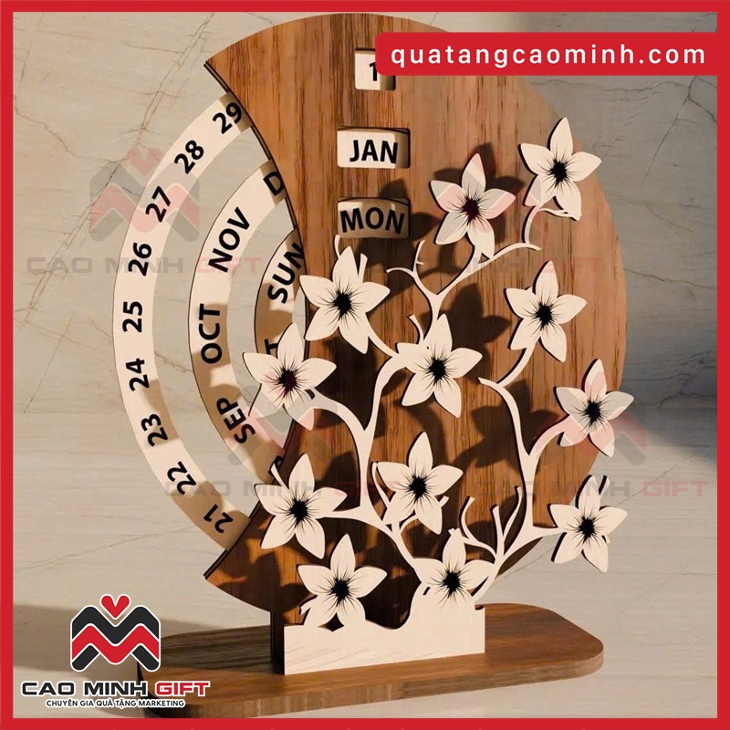 Lịch gỗ để bàn mẫu mới lên ngôi trong mùa quà tặng cuối năm