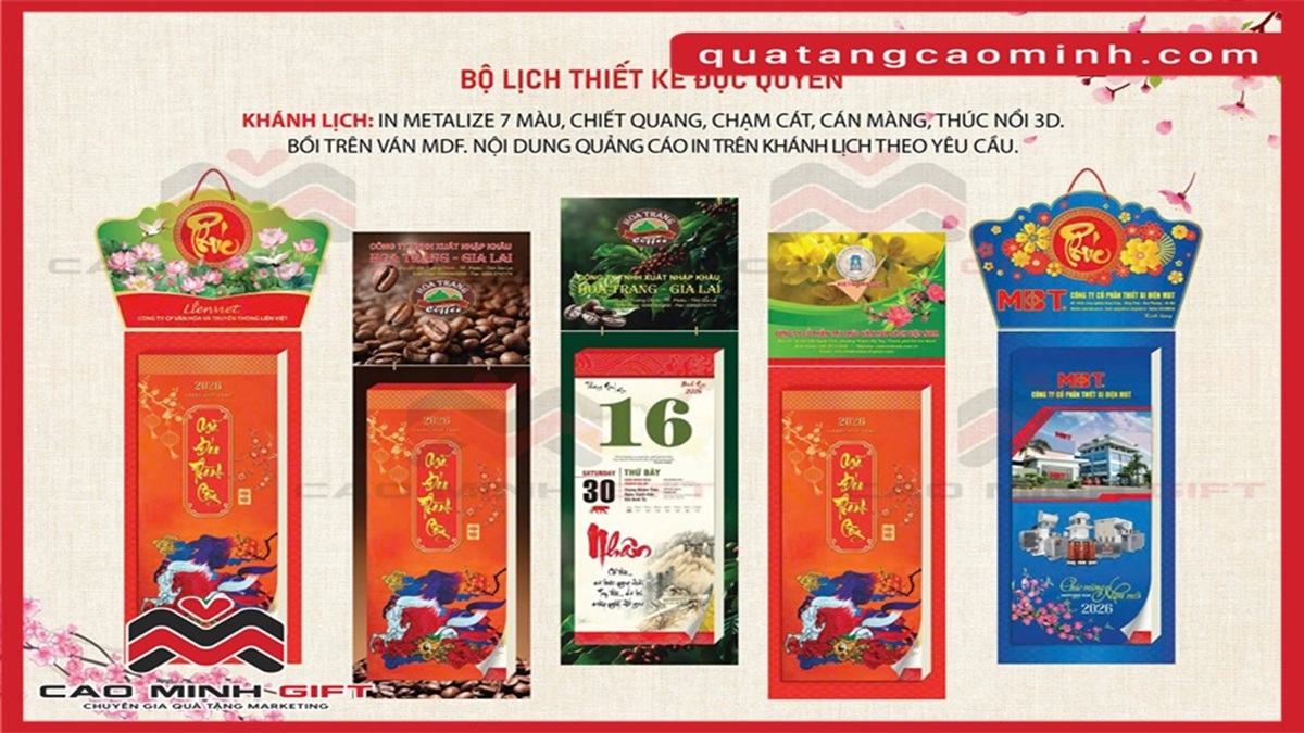 Lịch thư pháp nghệ thuật - Quà Tết an toàn mà vẫn đẳng cấp