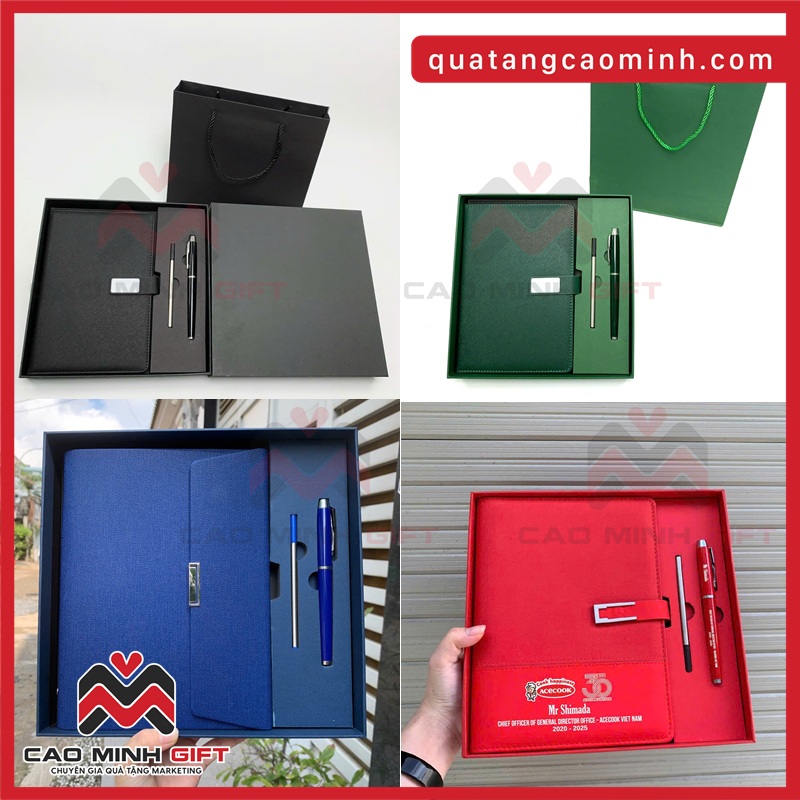 Combo quà tặng cuối năm giftset văn phòng và hộp quà Tết