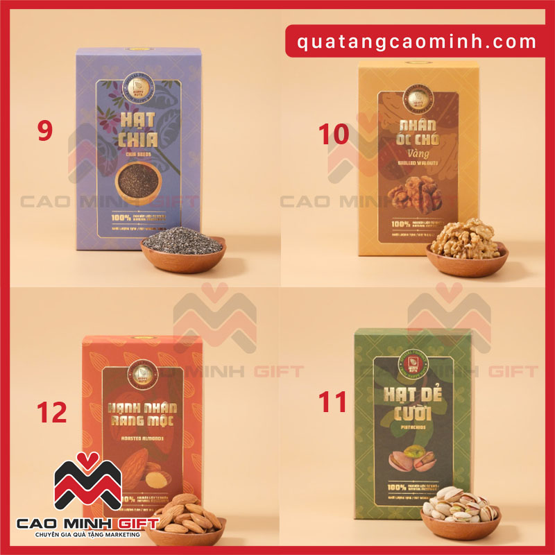 Top 8 loại hạt dinh dưỡng nên mix trong set quà Tết 2026