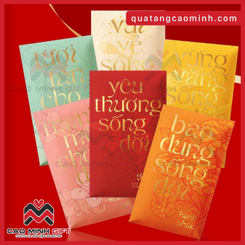 Set quà Tết Sắc Xuân Hoàng Kim – Tặng kèm bộ lì xì sáng tạo độc quyền