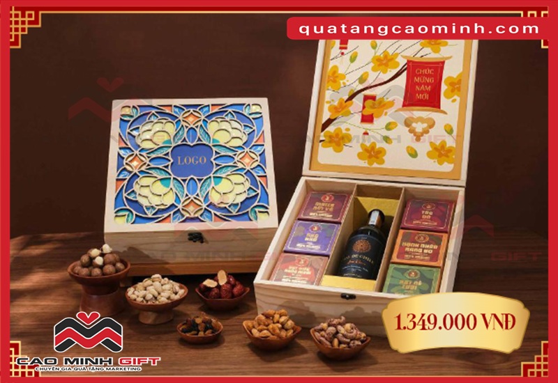 Hộp quà Tết Mai Lộc Cát Vàng 1 – Biểu tượng khởi đầu rực rỡ