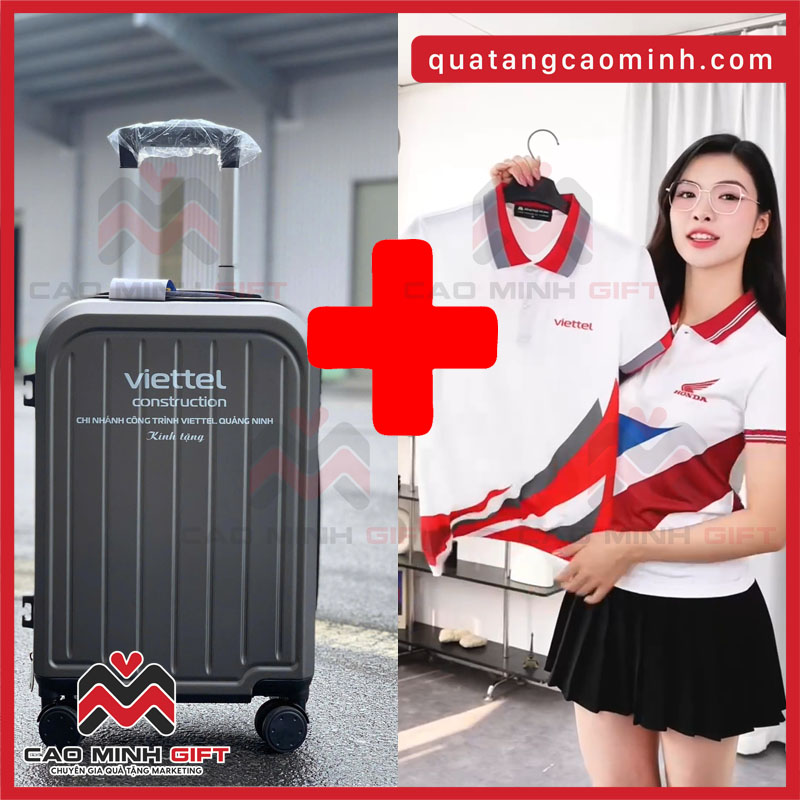 Vali in logo / Vali gắn tag doanh nghiệp + đồng phục du lịch hè